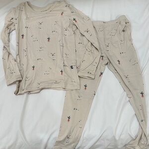 Kyte BABY Cream Pajama Set with Palm Print